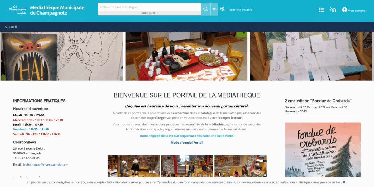 Aller sur le site de la médiathèque de Champagnole