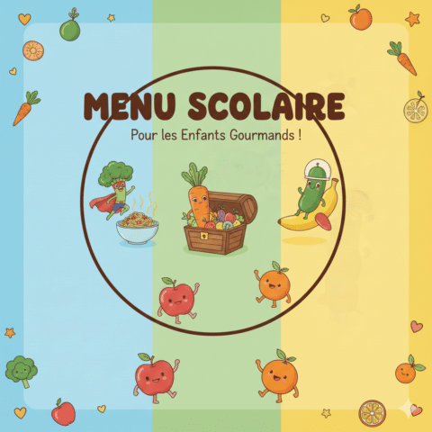 Menu Scolaire du 2 mars au 27 mars 2026